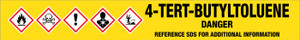4-Tert-Butyltoluene [CAS# 98-51-1] - GHS Pipe Marking Label