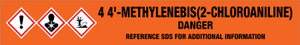 4,4'-Methylenebis(2-chloroaniline) [CAS# 101-14-4] - GHS Pipe Marking Label