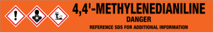 4,4'-Methylenedianiline [CAS# 101-77-9] - GHS Pipe Marking Label