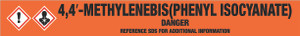 4,4′-Methylenebis(phenyl Isocyanate) [CAS# 101-68-8] - GHS Pipe Marking Label