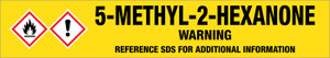 5-Methyl-2-hexanone [CAS# 110-12-3] - GHS Pipe Marking Label