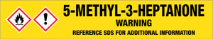 5-Methyl-3-heptanone [CAS# 541-85-5] - GHS Pipe Marking Label