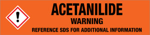 Acetanilide [CAS# 103-84-4] - GHS Pipe Marking Label