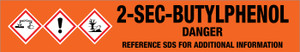 2-Sec-Butylphenol [CAS# 89-72-5] - GHS Pipe Marking Label