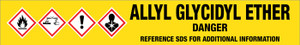 Allyl glycidyl ether [CAS# 106-92-3] - GHS Pipe Marking Label