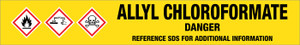 Allyl Chloroformate [CAS# 2937-50-0] - GHS Pipe Marking Label