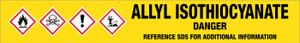 Allyl Isothiocyanate [CAS# 57-06-7] - GHS Pipe Marking Label