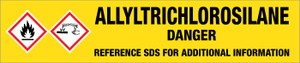 Allyltrichlorosilane [CAS# 107-37-9] - GHS Pipe Marking Label