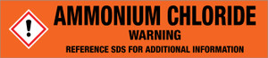 Ammonium chloride [CAS# 12125-02-9] - GHS Pipe Marking Label