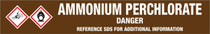 Ammonium Perchlorate [CAS# 7790-98-9] - GHS Pipe Marking Label