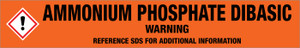 Ammonium Phosphate Dibasic [CAS# 231-987-8] - GHS Pipe Marking Label