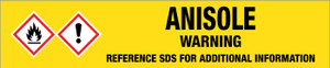 Anisole [CAS# 100-66-3] - GHS Pipe Marking Label