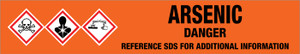 Arsenic [CAS# 7440-38-2] - GHS Pipe Marking Label