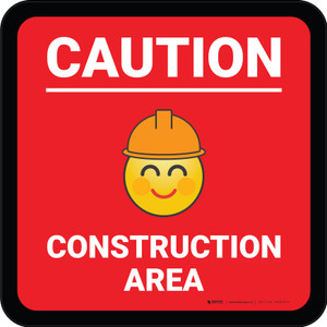 Caution Do Not Touch with Emoji Square - Floor Sign
