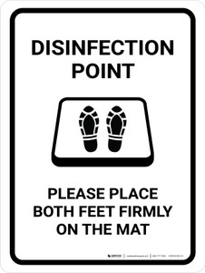 Disinfection Point with Icon Portrait - Wall Sign