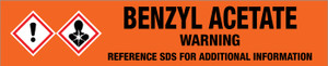 Benzyl Acetate [CAS# 140-11-4] - GHS Pipe Marking Label