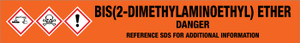 Bis(2-Dimethylaminoethyl) Ether [CAS# 3033-62-3] - GHS Pipe Marking Label