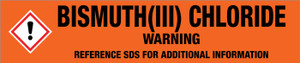 Bismuth(Iii) Chloride [CAS# 7787-60-2] - GHS Pipe Marking Label