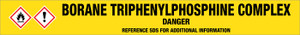 Borane Triphenylphosphine Complex [CAS# 2049-55-0] - GHS Pipe Marking Label