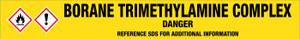Borane-Trimethylamine Complex [CAS# 75-22-9] - GHS Pipe Marking Label