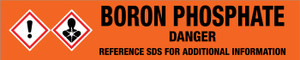 Boron Phosphate [CAS# 13308-51-5] - GHS Pipe Marking Label