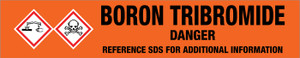 Boron Tribromide [CAS# 10294-33-4] - GHS Pipe Marking Label