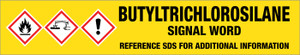 Butyltrichlorosilane [CAS# 7521-80-4] - GHS Pipe Marking Label
