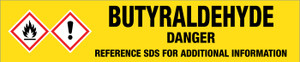 Butyraldehyde [CAS# 123-72-8] - GHS Pipe Marking Label
