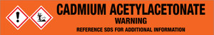 Cadmium Acetylacetonate [CAS# 14689-45-3] - GHS Pipe Marking Label