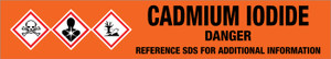 Cadmium Iodide [CAS# 7790-80-9] - GHS Pipe Marking Label