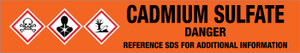 Cadmium Sulfate [CAS# 10124-36-4] - GHS Pipe Marking Label