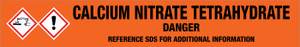 Calcium Nitrate Tetrahydrate [CAS# 13477-34-4] - GHS Pipe Marking Label