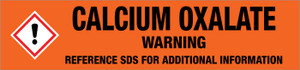 Calcium Oxalate [CAS# 563-72-4] - GHS Pipe Marking Label