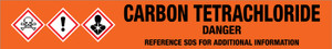 Carbon Tetrachloride [CAS# 56-23-5] - GHS Pipe Marking Label