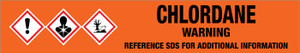 Chlordane [CAS# 57-74-9] - GHS Pipe Marking Label