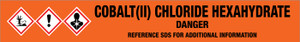 Cobalt(Ii) Chloride Hexahydrate [CAS# 7791-13-1] - GHS Pipe Marking Label