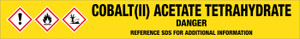 Cobalt(Ii) Acetate Tetrahydrate [CAS# 6147-53-1] - GHS Pipe Marking Label