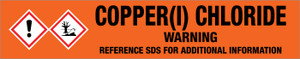 Copper(I) Chloride [CAS# 7758-89-6] - GHS Pipe Marking Label