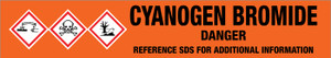 Cyanogen Bromide [CAS# 506-68-3] - GHS Pipe Marking Label