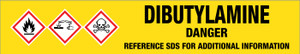 Dibutylamine [CAS# 111-92-2] - GHS Pipe Marking Label