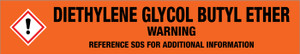 Diethylene glycol butyl ether [CAS# 112-34-5] - GHS Pipe Marking Label