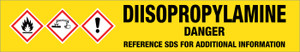 Diisopropylamine [CAS# 108-18-9] - GHS Pipe Marking Label