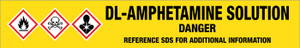 Dl-Amphetamine Solution [CAS# 60-13-9] - GHS Pipe Marking Label