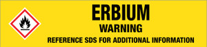 Erbium [CAS# 7440-52-0] - GHS Pipe Marking Label