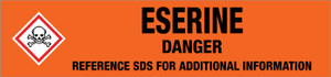 Eserine [CAS# 57-47-6] - GHS Pipe Marking Label