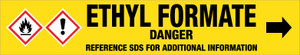 Ethyl Formate [CAS# 109-94-4] - GHS Pipe Marking Label