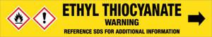 Ethyl Thiocyanate [CAS# 542-90-5] - GHS Pipe Marking Label