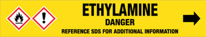 Ethylamine [CAS# 75-04-7] - GHS Pipe Marking Label