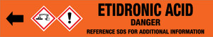 Etidronic Acid [CAS# 2809-21-4] - GHS Pipe Marking Label