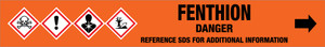 Fenthion [CAS# 55-38-9] - GHS Pipe Marking Label